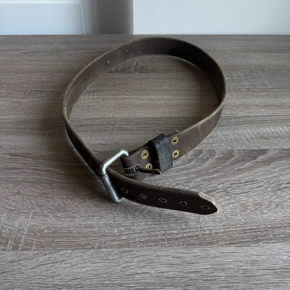 Buckingham Brown Coated Canvas Work Belt USA Made P/N 1342 Size Large Industrial